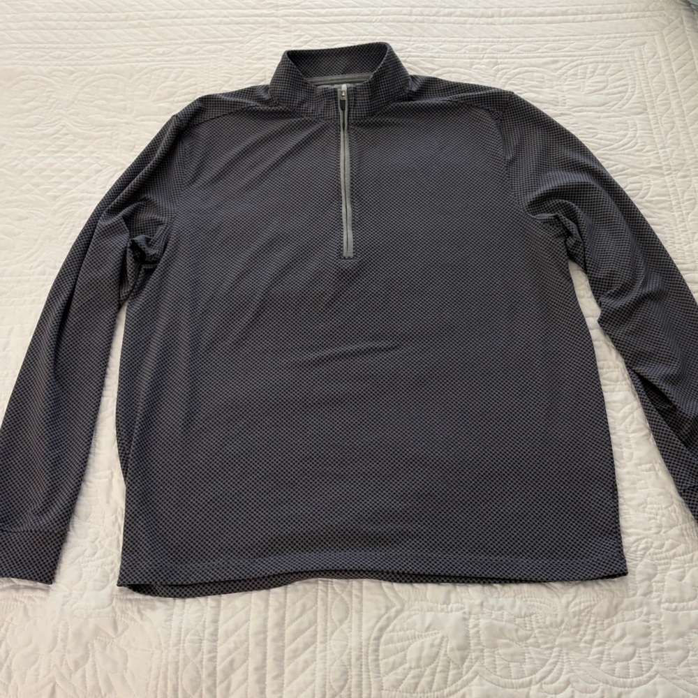 Johnnie-O 1/4 zip Blue Gray Dot print